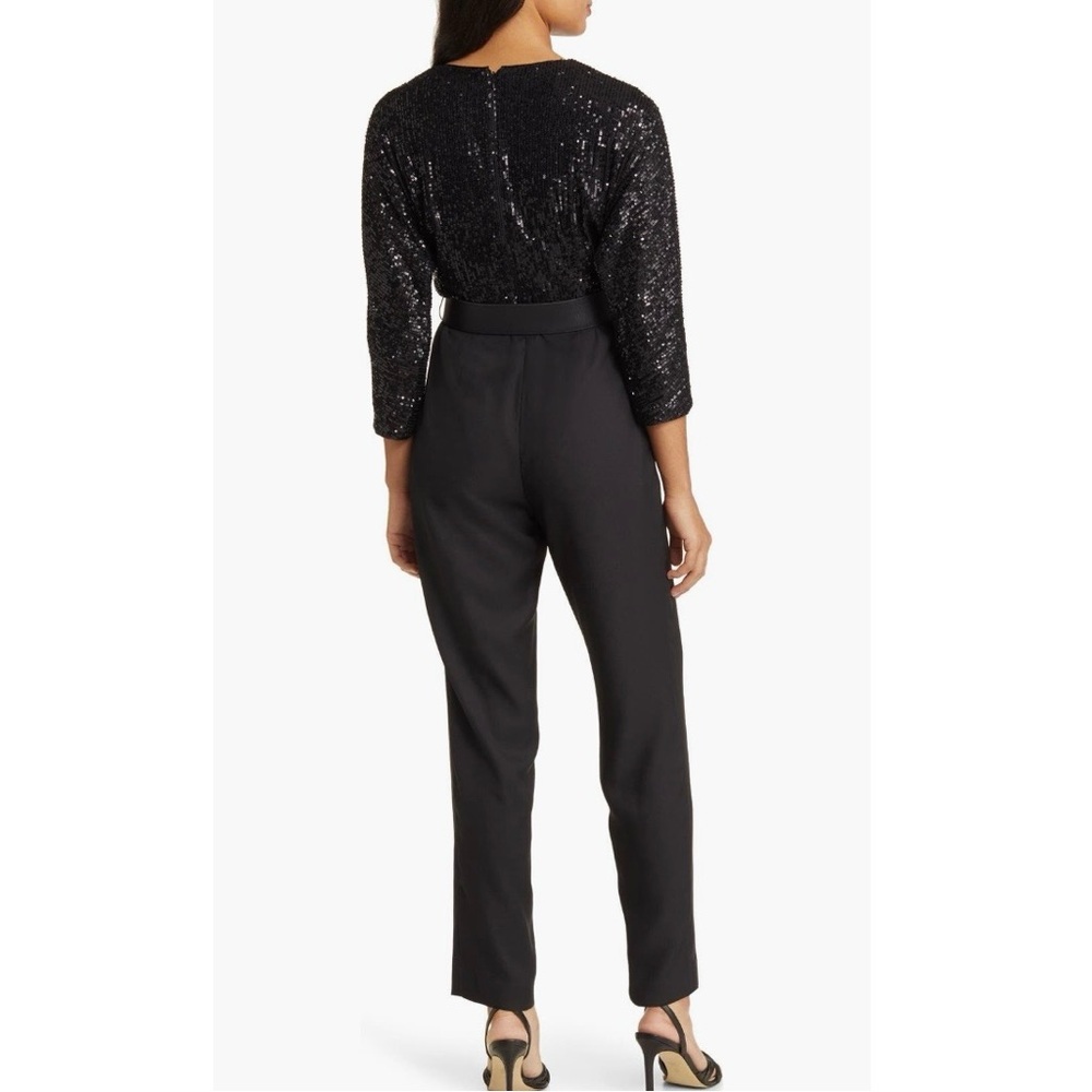 Eliza J Black Sequin Jumpsuit - Picture 2 of 10